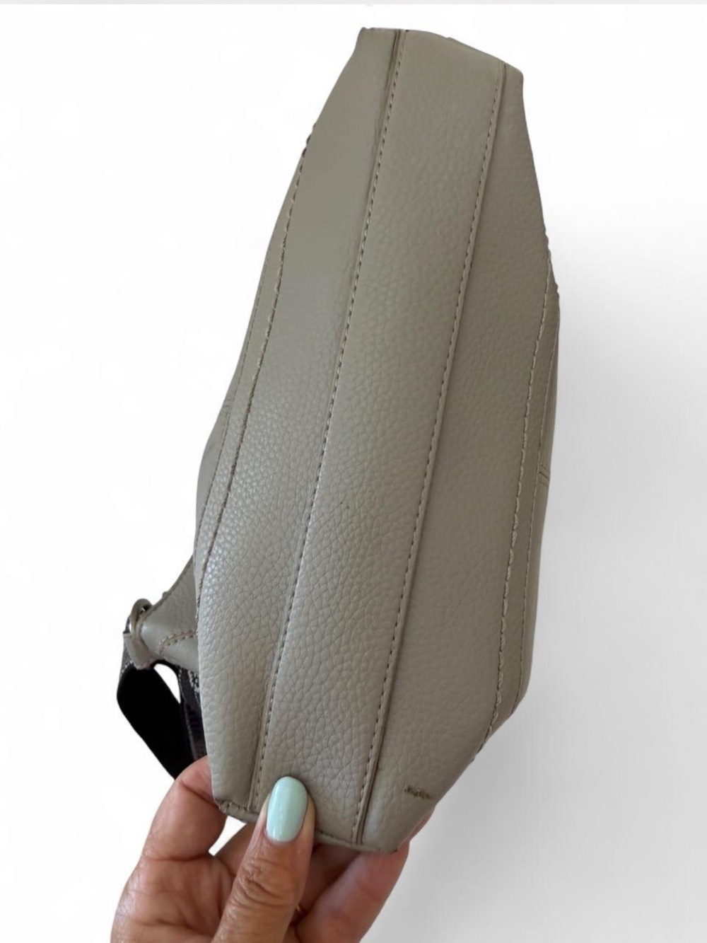 The Sak Grey Leather Crossbody Bag Chevron Strap - Picture 7 of 9